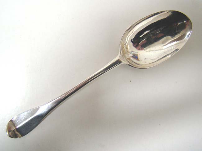 An 18th century Silver Rattail form Tablespoon with single makers' mark, possibly American, circa 1730